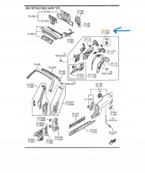 Mazda OE Стовп задній правий - Mazda MX-5 NC NGY1749A0C