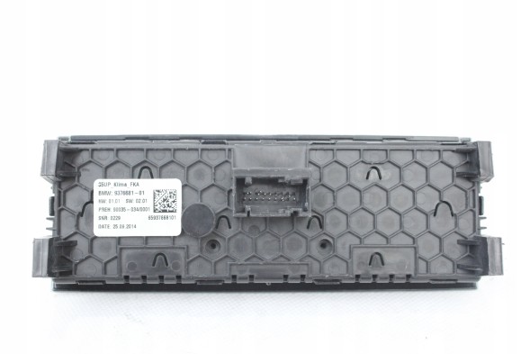 BMW OE 9376681 61319376681 ПАНЕЛЬ ПІДТРИМКИ КОНДИЦІОНУВАННЯ ПОВІТРЯ ЗАДНЯ КЕРАМІКА ГЛІНТВЕЙН ДИВАН BMW G11 G12 9376681