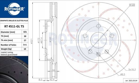 Rotinger RT 4511-GL T5 Диск rotinger rt 4511-gl т5