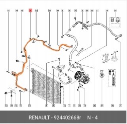 Китай ACN924402668R ШНУР КОНДИЦІОНУВАННЯ ПОВІТРЯ RENAULT MEGANE IV 15 924402668Р