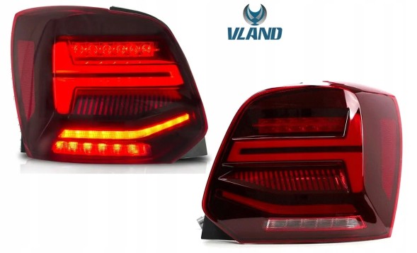 VLAND LDVWV4 9533913E mhm Комплект задніх ліхтарів Vland Led Neon з динамічними діодами для Vw Polo V 6R 6R0 2009-2017