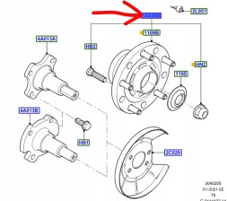 Ford OE 6C11-1A049-AA ВТУЧКА ЗАДНЯ ФОРД TRANSIT 2000-2013 FWD