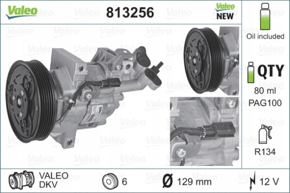Valeo 813256 Компресор кондиціонера valeo 813256