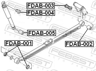 FDAB 005 FEBEST Сайлентблок
