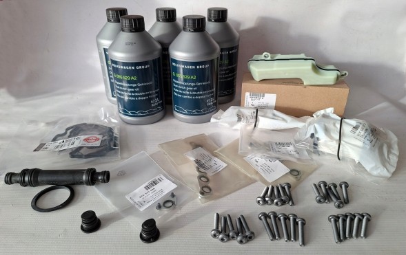 Volkswagen OE zestaw 6litrów G055529A2 0CK325121D 0CK325149D 0CK325421A 0CK325443 0CK325444 0CK325445 0CK325446 śruby miski 25szt Масло Volkswagen OE 5л з фільтрами та болтами для S-TRONIC Audi