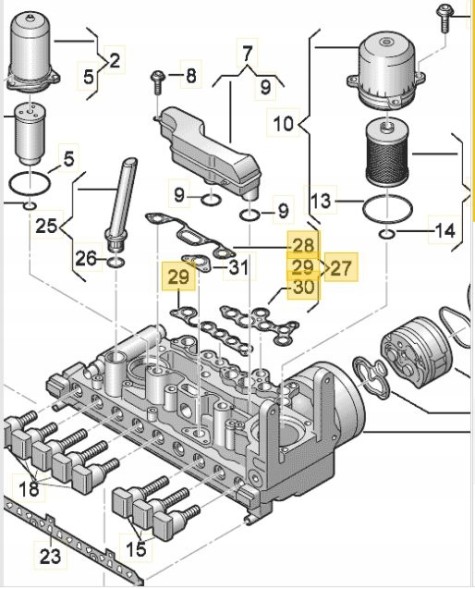 Volkswagen OE zestaw 6litrów G055529A2 0CK325121D 0CK325149D 0CK325421A 0CK325443 0CK325444 0CK325445 0CK325446 śruby miski 25szt Масло Volkswagen OE 5л з фільтрами та болтами для S-TRONIC Audi