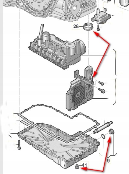 Volkswagen OE zestaw 6litrów G055529A2 0CK325121D 0CK325149D 0CK325421A 0CK325443 0CK325444 0CK325445 0CK325446 śruby miski 25szt Масло Volkswagen OE 5л з фільтрами та болтами для S-TRONIC Audi
