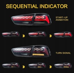 VLAND LDMI14 523491-7 mhm Світильники тиль ne kpl Full Led Bar Неон Діоди Тюнінг Mitsubishi Lancer VIII 8