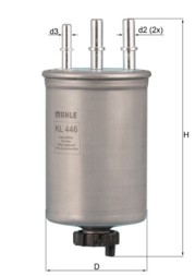 KL446 MAHLE ORIGINAL Фільтр палива