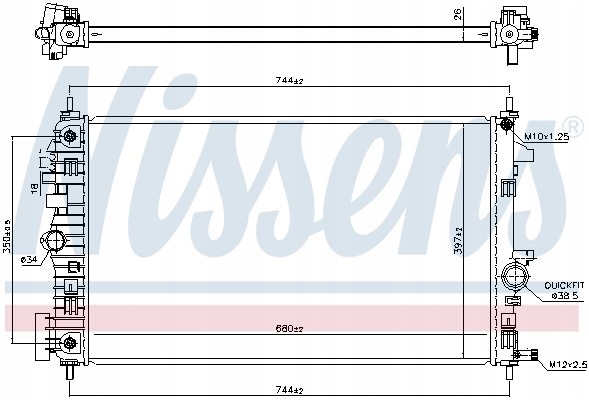 Nissens 606049 Охолоджувач opel insignia 14- nissens 606049