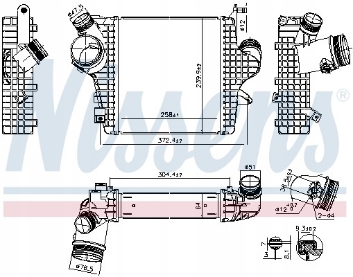 Nissens 961304 Інтеркулер nissens 961304