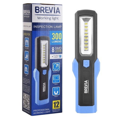 11310 BREVIA Brevia LED Інспекційна лампа 8SMD 1W LED 300lm 3xAA