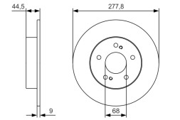 0986479T86 BOSCH Диск гальмівний