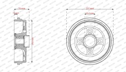 FDR329837 FERODO БАРАБАН ГАЛЬМIВНИЙ