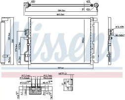Nissens 941072 Конденсатор радіатора кондиціонування повітря 941072 nissens