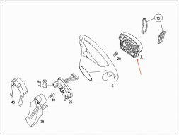 Mercedes-Benz OE 6398600300, A6398600300, A-639-860-03-00, A63986003009B51 НОВА ОРИГІНАЛЬНА ПОДУШКА БЕЗПЕКИ ВОДІЯ MERCEDES VITO A63986003009B51