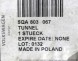 Volkswagen OE TOURAN II Центральний тунель, обшивка 5QA803067 ОРИГІНАЛ J-6127