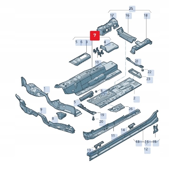 Volkswagen OE TOURAN II Центральний тунель, обшивка 5QA803067 ОРИГІНАЛ J-6127