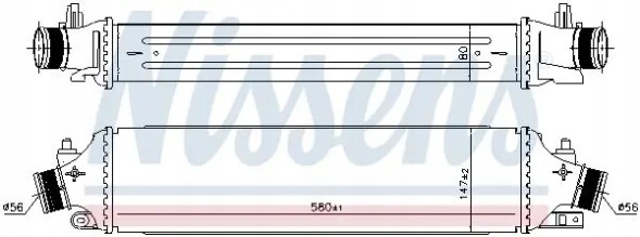 Nissens 96406 Охолоджувач повітря інтеркулер 96406 nissens