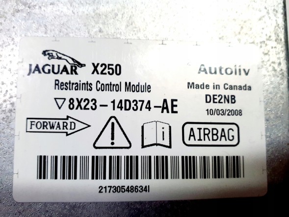 Jaguar OE 8X2314D374AE C2Z9457 МОДУЛЬ КОНТРОЛЕРА AIRBAG AIR BAG JAGUAR XF OE