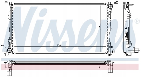 Nissens 61018A Радіатор, система охолодження двигуна nissens 61018a