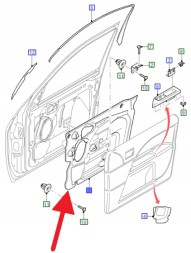 Ford OE 1S71-F237A05-AM 1S71-F237A05-AP ШУМОІЗОЛЯЦІЯ ДВЕРЕЙ ПЕРЕДНІХ ЛІВИХ FORD MONDEO 00- 1307456 _ 1S71-F237A05-AM