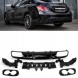 Китай RDFF-C063-205-BLK Задній дифузор чорний у стилі C43 AMG для Mercedes W205 S205 2014-2020
