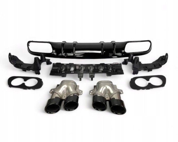 Китай RDFF-C063-205-BLK Задній дифузор чорний у стилі C43 AMG для Mercedes W205 S205 2014-2020