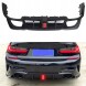 Китай Dyfuzor Dokładka LED BMW G20 G21 M340i Дифузор BMW G20 G21 Чорний Блиск + Накладки Бампера Пакет Накладка M340i