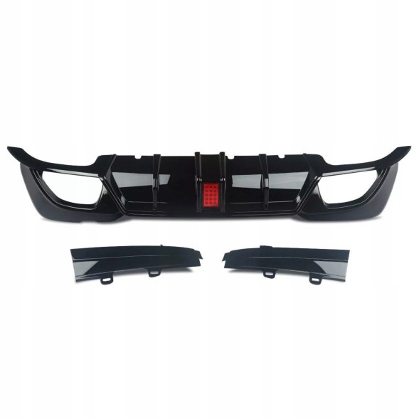 Китай Dyfuzor Dokładka LED BMW G20 G21 M340i Дифузор BMW G20 G21 Чорний Блиск + Накладки Бампера Пакет Накладка M340i