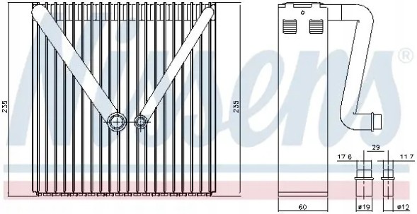 Nissens 92234 Випаровувач кондиціонера 92234 nissens audi a2