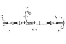 1987482277 BOSCH Трос гальма