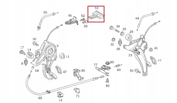 D3D Ручка стоянкового гальма Mercedes Benz W124 чорна A1244270320