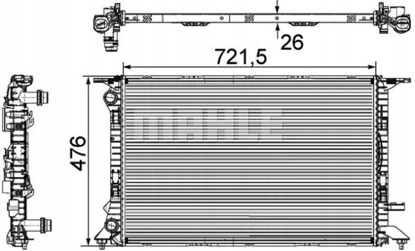 Mahle CR 905 000P Охолоджувач води cr 905 000р mahle