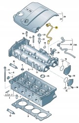 Volkswagen OE 03C103558G VW GOLF 7 ШЛАНГ ПОВІТРЯНИЙ ШЛАНГ ВАКУУМНИЙ ШЛАНГ КЛАПАН