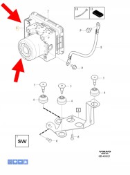 Volvo OE НАСОС ABS B4 D4 2.0 VOLVO XC90 V90 S90 OEM/OE 31680104