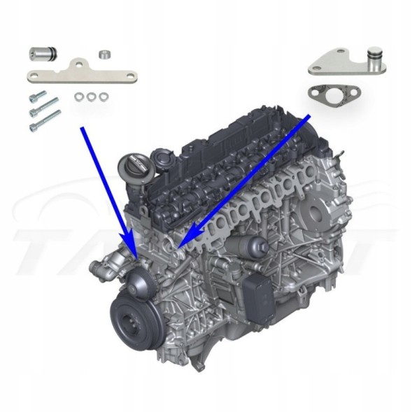 FMIC EDEL_7+ZKOL Комплект для видалення системи EGR в двигунах BMW N57 N57S 3.0 Diesel