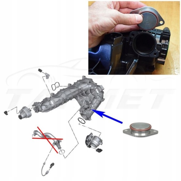 FMIC EDEL_7+ZKOL Комплект для видалення системи EGR в двигунах BMW N57 N57S 3.0 Diesel
