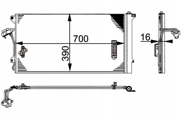 Hella PRO/8FC 351 317-464 HEL Конденсатор охолодження кондиціонера [HELLA] + помічник зіткнення #34
