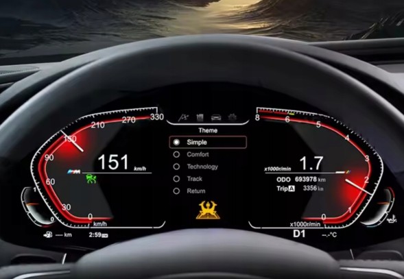 CM CMS45759080547404516 Цифровий спідометр для BMW 5 серії E60 CCC CIC 12.3" Virtual Cockpit