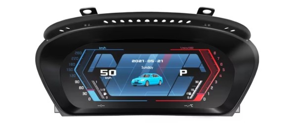 CM CMS45759080547404516 Цифровий спідометр для BMW 5 серії E60 CCC CIC 12.3" Virtual Cockpit