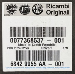 Fiat OE FIAT DUCATO EURO 6 KONEKTOR KRÓCIEC WTRYSKIWACZ ZBIORNIK ADBLUE 98001230 77368537 FIAT ДЖИП АЛЬФА КОРОТУН КОНЕКТОР БАКА НАСОСА ADBLUE ОРИГІНАЛ 77368537
