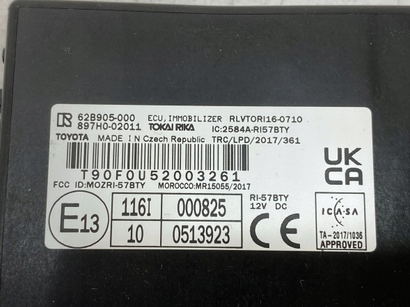 Toyota OE 897H002011 TOYOTA YARIS CROSS MXP 897H0-02011 БЛОК КЕРУВАННЯ ІМОБІЛАЙЗЕРА