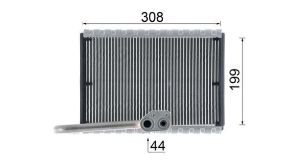 V-maxzone Part VIC-128852 Випарник кондиціонера AE 169 для RVI T; VOLVO FH II D13C420-DXi13520