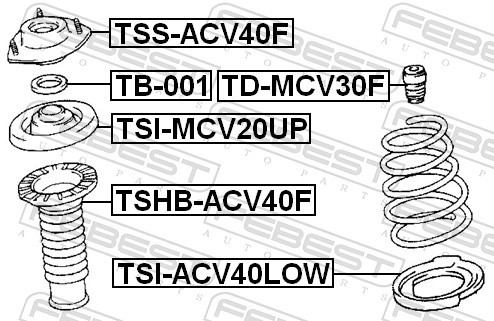 TSI ACV40LOW FEBEST Підкладка під пружину