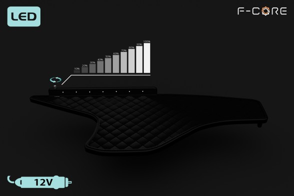 F-CORE FT42 BLACK Довга полиця TIR DAF XG XG+ XF NG 21- для світлодіодної кабіни