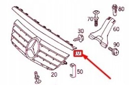 OEM A2038800283 ХРОМОВАНА ПЛАСКА ДЛЯ MERCEDES C-CLASS W203 КУПЕ