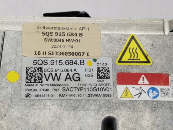 Volkswagen OE 5QS915684B, DWP5QS915684BOE Високовольтний зарядний пристрій Cupra Terramar 5QS915684B Новий оригінальний
