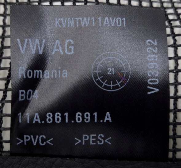 Volkswagen OE 11A861691A VW Сітка багажника VW ID 4 ID4 11А861691А
