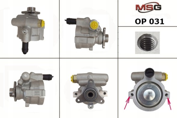 MSG OP031 Насос гідропідсилювача Renault Master II 97-10 Interstar 01-10 Vivaro 01-14